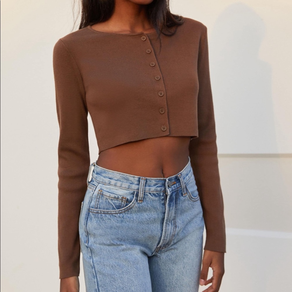 brandy meville athelia brown cardigan